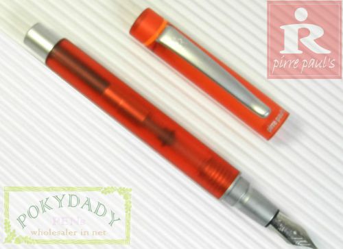 Pirre Paul&#039;s 325B Fountain Pen RED + 5 POKY cartridges colour ink GREEN