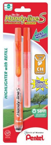 Handy-Line S Retractable Highlighter Chisel Tip Orange Ink 1 Pk 1 Orange Refill