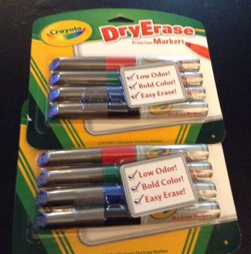 2 Pack Of Dry Erase Markers 4Ct Crayola Total Of 8 Markers