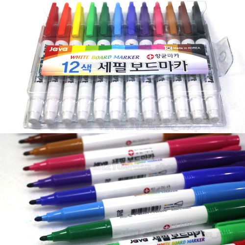 Java white board marker with extra-fine 2.4mm(1.0mm line) nip 12 colors sets for sale