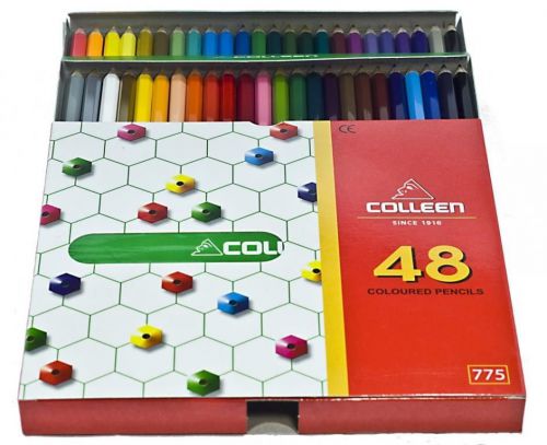 New Colleen Pencils 1 box 48 colors.Color, Smooth Texture and not Easily Broken.