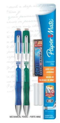 NEW Paper Mate Clearpoint Elite 0.7mm Mechanical Pencil Starter Set, 2