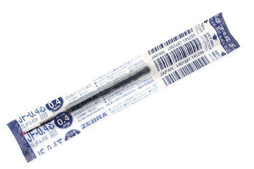 Zebra JF-0.4 Gel Ink Pen Refill 0.4 mm Blue Black(Japan Import)