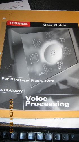 Toshiba  STRATAGY Flash, IVP8 Voice Processing User Guide