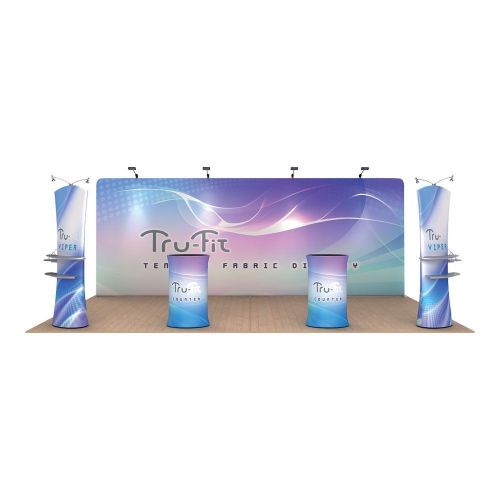 20’ x 10’ straight exhibition display system (graphics included) for trade show for sale