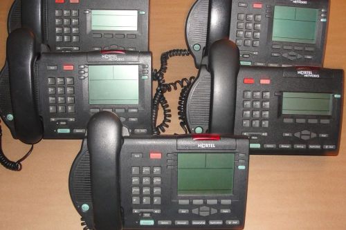 (5) Nortel Networks NTMN33FB70 M3903 Telephone Charcoal NICE  Fast free Shipping