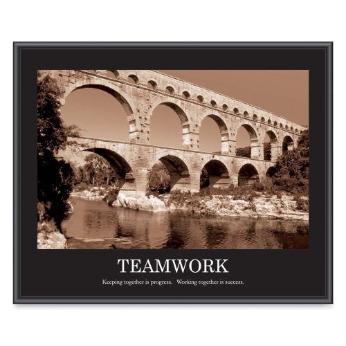 Advantus Framed Motivational Print, Teamwork, Sepia-Tone, 30 x 24 Inches, Black
