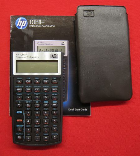 Hewlett-parkard 10bii+ financial calculator with quick start guide book for sale