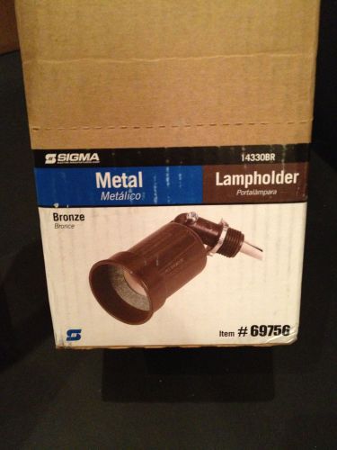 Sigma All-Weather Metal Outdoor Lampholder Socket Bronze BULK LOT 14330BR