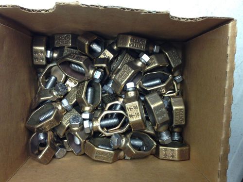 Quantity of 50 eritech erico universal bronze ground clamps 1/2&#034; 5/8&#034; 3/4&#034; cp34 for sale