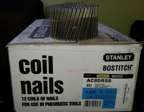 Bostitch 2-1/2&#034;x.090 stainless siding coil nails for sale