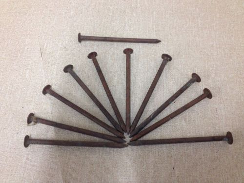 Lot of 10 PLUS 1 Copper Nails 4&#034; NOS 20D, Boat Ship Spikes Restoration Woodwork