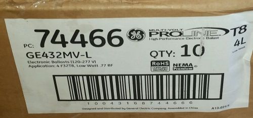 Ge pro line 4-lamp t8 f32 ballast 4l 74466 box of 10 new for sale