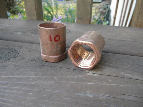 Lot of 2 3/4&#034;  female  x 1&#034;  copper adapter for sale