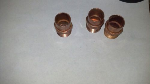 (3) 3/4-in x 1-in copper threaded adapter for sale