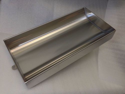 TOP MOUNT DEAL TRAY. 16 X 8 X 2. BRUSHED STAINLESS STEEL.