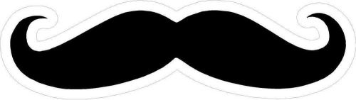 3 - Moustache 1/2&#034; x 2&#034; Mustache Oilfield Tool Box Hard Hat Helmet Sticker H167