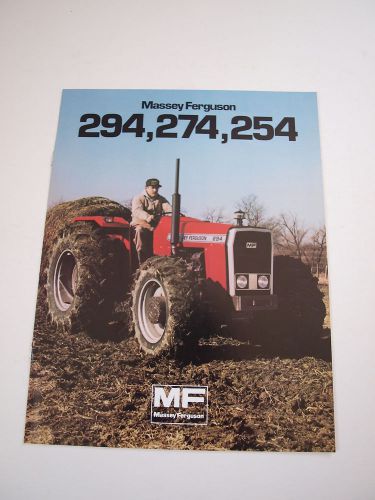 Massey-Ferguson MF 294/274/254 Tractor Color Brochure 8 pg. Org MINT &#039;82 Landini