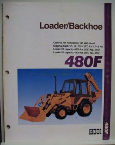CASE Loader Backhoe 480F ORIGINAL Specification Brochure - Vintage Full Color