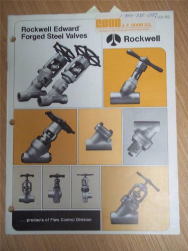 Rockwell-Edward Catalog~Forged Steel Valves~Asbestos Gaskets 1984