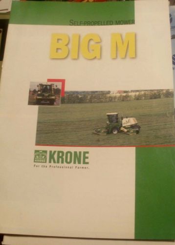 BIG M KRONE SELF-PROPELLED MOWER Products Manual