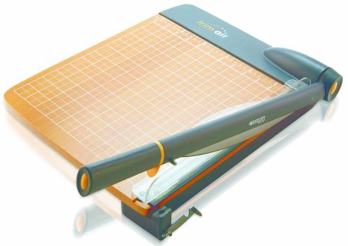 Westcott TrimAir Titanium Wood Guillotine Paper Trimmer with Anti-Microbial Pro