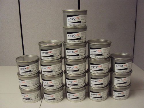 Lot of 20 toyo ink aqualess ultra black mz offset printing press ink 1kg for sale