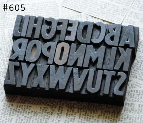 A-Z alphabet letterpress wood printing blocks wooden type woodtype Vintage print