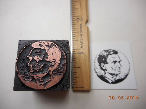 Printing Letterpress Printers Block, Abraham Lincoln without Beard