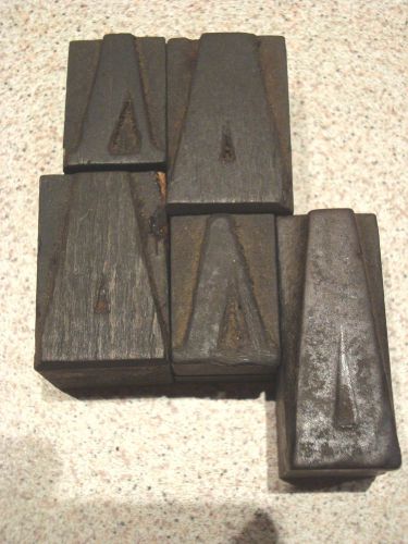 Greece 5 antique letters &#034;D&#034; Delta - Greek alphabet wood press printing blocks