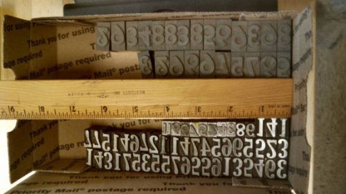 Letterpresss type metal numbers letter press antique printing press vintage