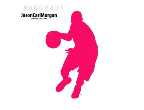JCM® Iron On Applique Decal, Basketball Neon Pink