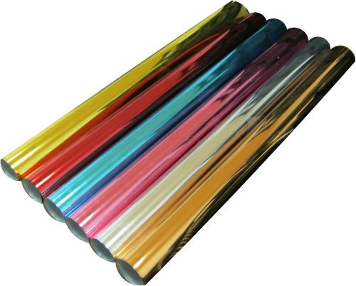 METALLIC Heat Transfer Vinyl for fabrics heat press 6 color 20&#034;x12&#034; each color