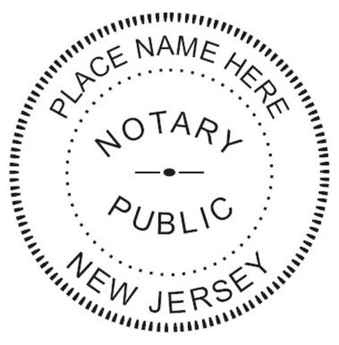 For New Jersey NEW Round Self-Inking NOTARY SEAL RUBBER STAMP
