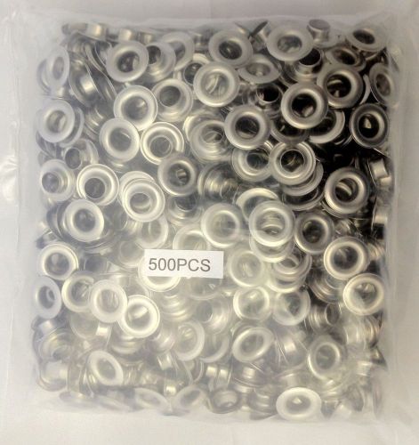 #2 brass nickel plated self piercing grommets - 500 per bag - ready to ship! for sale