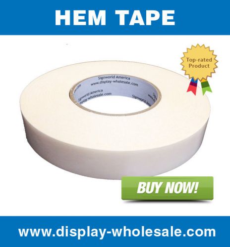 Signworld heavy duty banner hem tape - double sided - 1&#034; x 164&#039; roll for sale