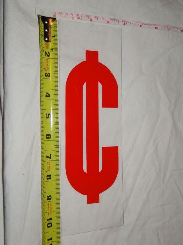 Replacement Plastic Letter Outdoor Marquee Portable Sign Plastic 11&#034; CENT SIGN