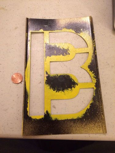Vintage inter Locking  Brass Stencil letter &#034;B&#034;4.75&#034;X 8.25&#034;Crafting Steampunk