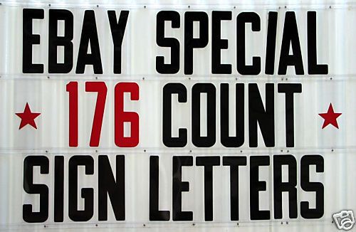 New 8&#034; Changeable PLASTIC LETTERS set 4 Outdoor SIGNS
