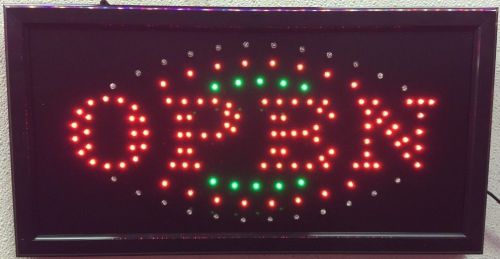 OPEN LED SIGN 19&#034;x10&#034; with Power On/Off swicth and Animation On/Off Switch