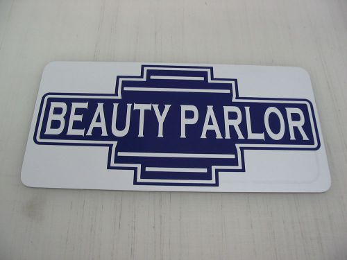 Purple BEAUTY PARLOR Metal Sign 40&#039;s 50s Retro Vintage Style Art Deco Hair Salon
