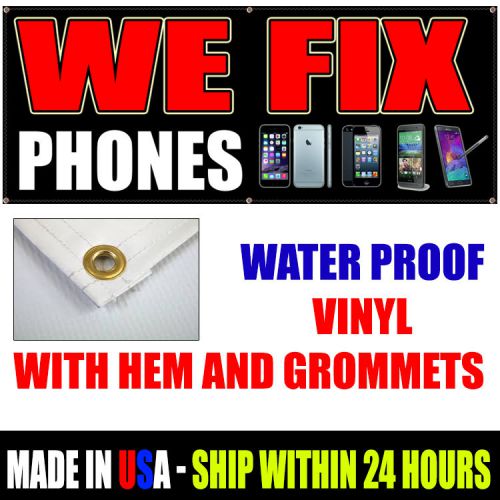 * WE FIX PHONES* 24inx60in Vinyl Sign  - Iphone 6 - Iphone 5 - HTC - Note 4
