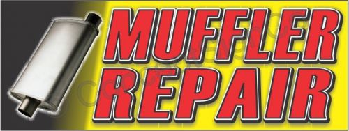 4&#039;x10&#039; MUFFLER REPAIR BANNER XL Outdoor Sign Car Auto Service Shop Exhaust Fix
