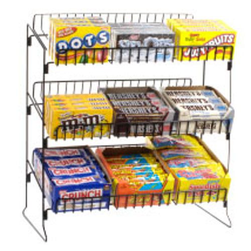 New Steel 3 Tier Countertop Candy Display - 20 inch W x 12 inch D x 24 inch H