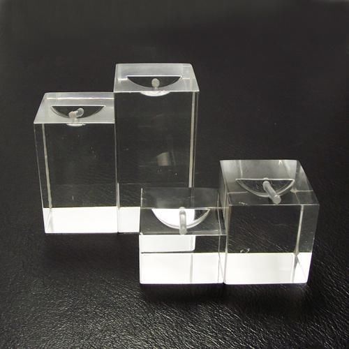 4 HI-GLOSS CLEAR ACRYLIC MULTI LEVEL RING DISPLAY STANDS RING HOLDER SHOWCASE