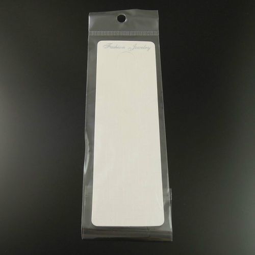 99pcs White Jewelry Case Necklace Display Hanging Card With Bag Hot Sale 36883
