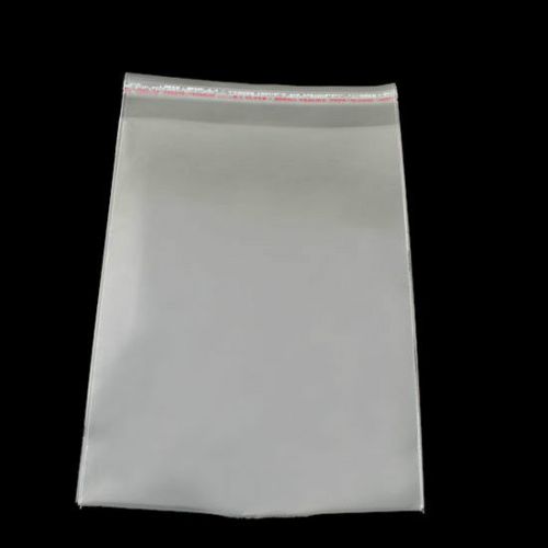 Free Shipping 100 Pcs Clear Self Adhesive Seal Plastic Bags 15x24cm