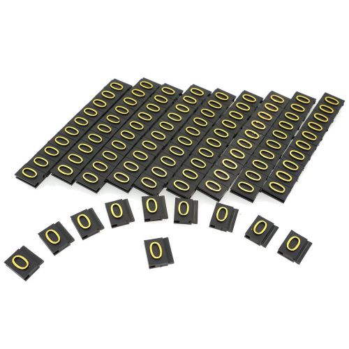 Golden Letter on Black Price Display Tag Label Supplement - 0 Zero, 100 pcs