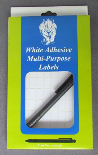 1080 White Adhesive Multi-Purpose Pricing Square Labels TA 783 (WH)+Pen in Box