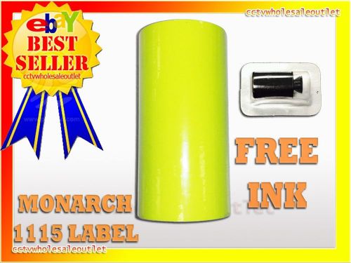 FLUORESCENT YELLOW LABEL FOR MONARCH 1115 PRICING GUN 1 SLEEVE=10ROLLS